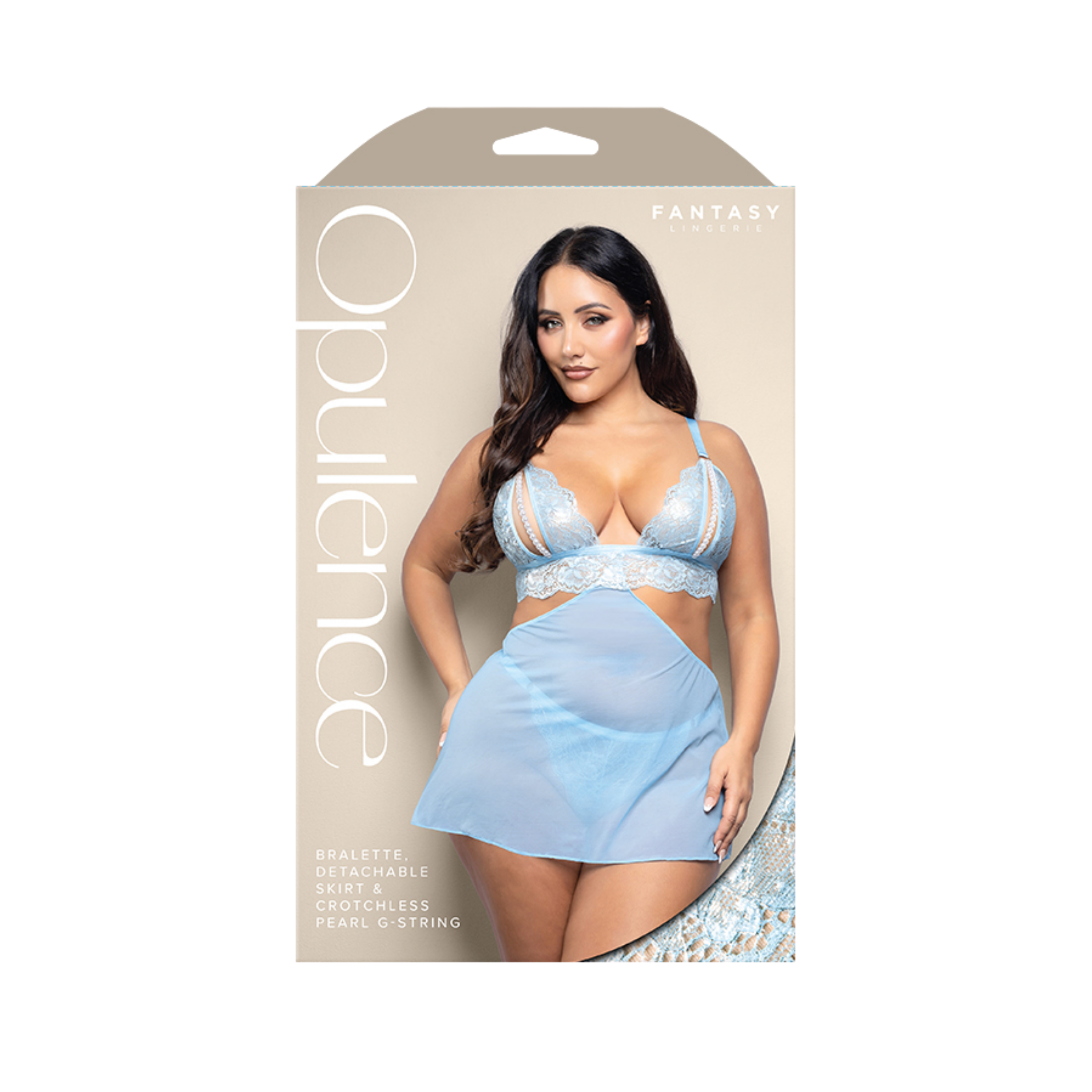 Bralette, Detachable Skirt & Pearl G-string