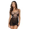 Nova Blacklight Lace Babydoll