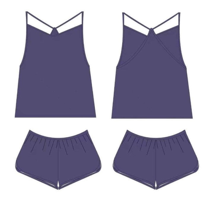 Luxe Noir Bamboo Cami and Short Set
