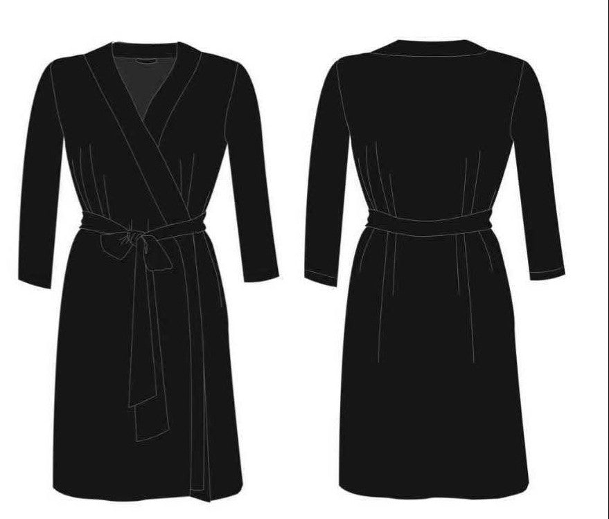 Luxe Noir Bamboo Robe