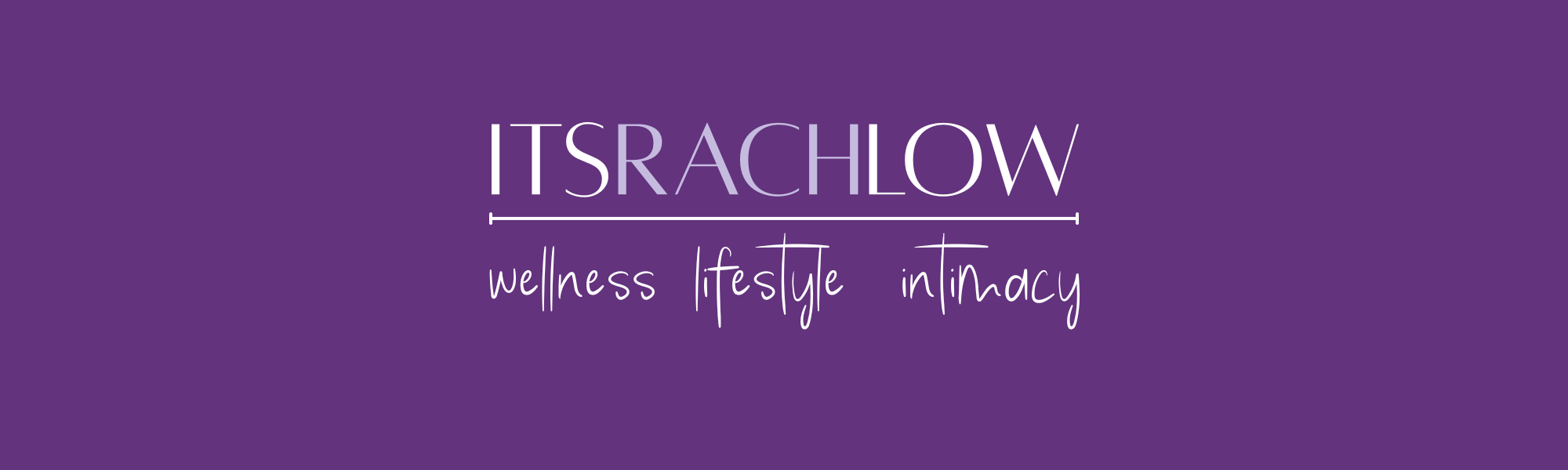 Purple background with 'ITS RACHLOW' text in white